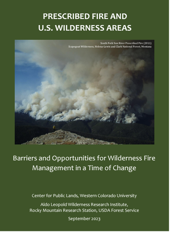 PRESCRIBED FIRE AND U.S. WILDERNESS AREAS